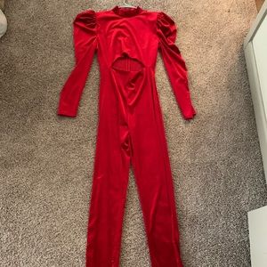 Red jumpsuit